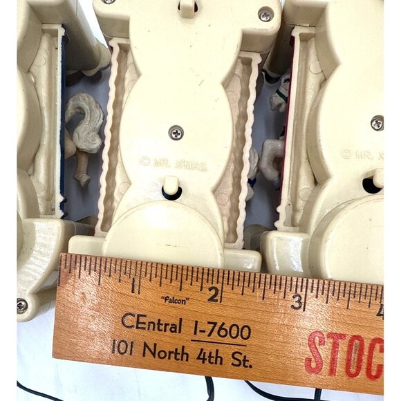 1992 Mr. Christmas Holiday Carousel Music Lights 6 Horses Animated Tested/Works - Picture 14 of 16